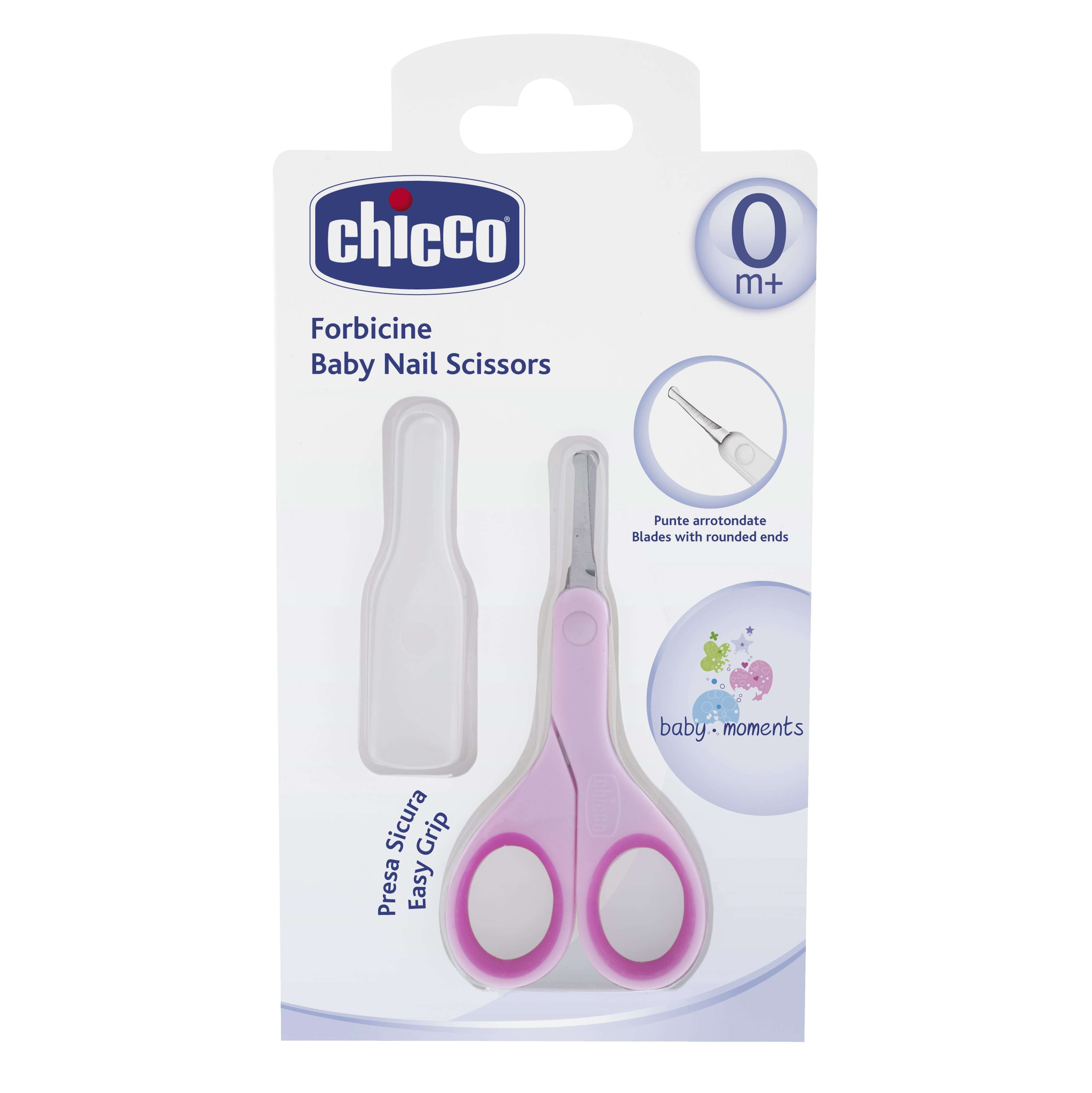 Baby Nail Scissors (Light Blue)-Pink